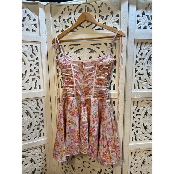 House of CB Alejandra Light Lavender Print Corset Dress Size S Small - Picture 6 of 10